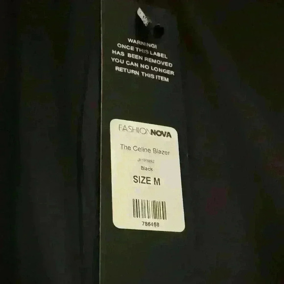 Fashion Nova The Celine Blazer Black Medium Work Office - Picture 2 of 3